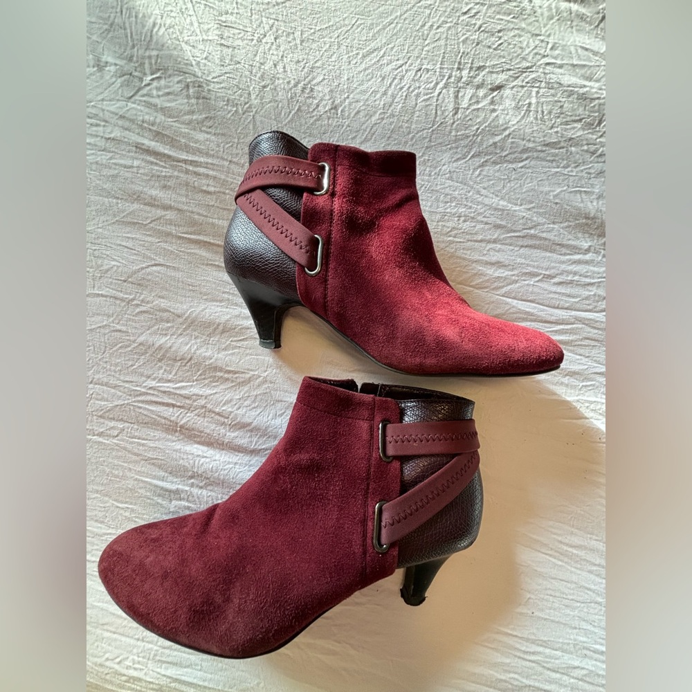 Alfani Step & Flex | Burgundy Ankle Boots